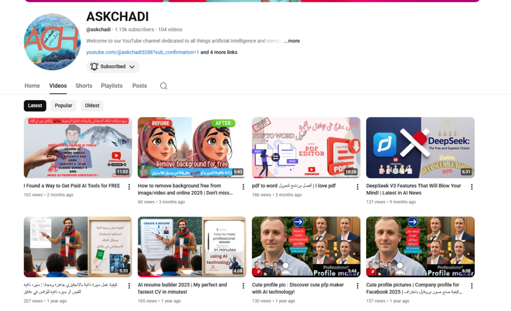 askchadi youtube channel