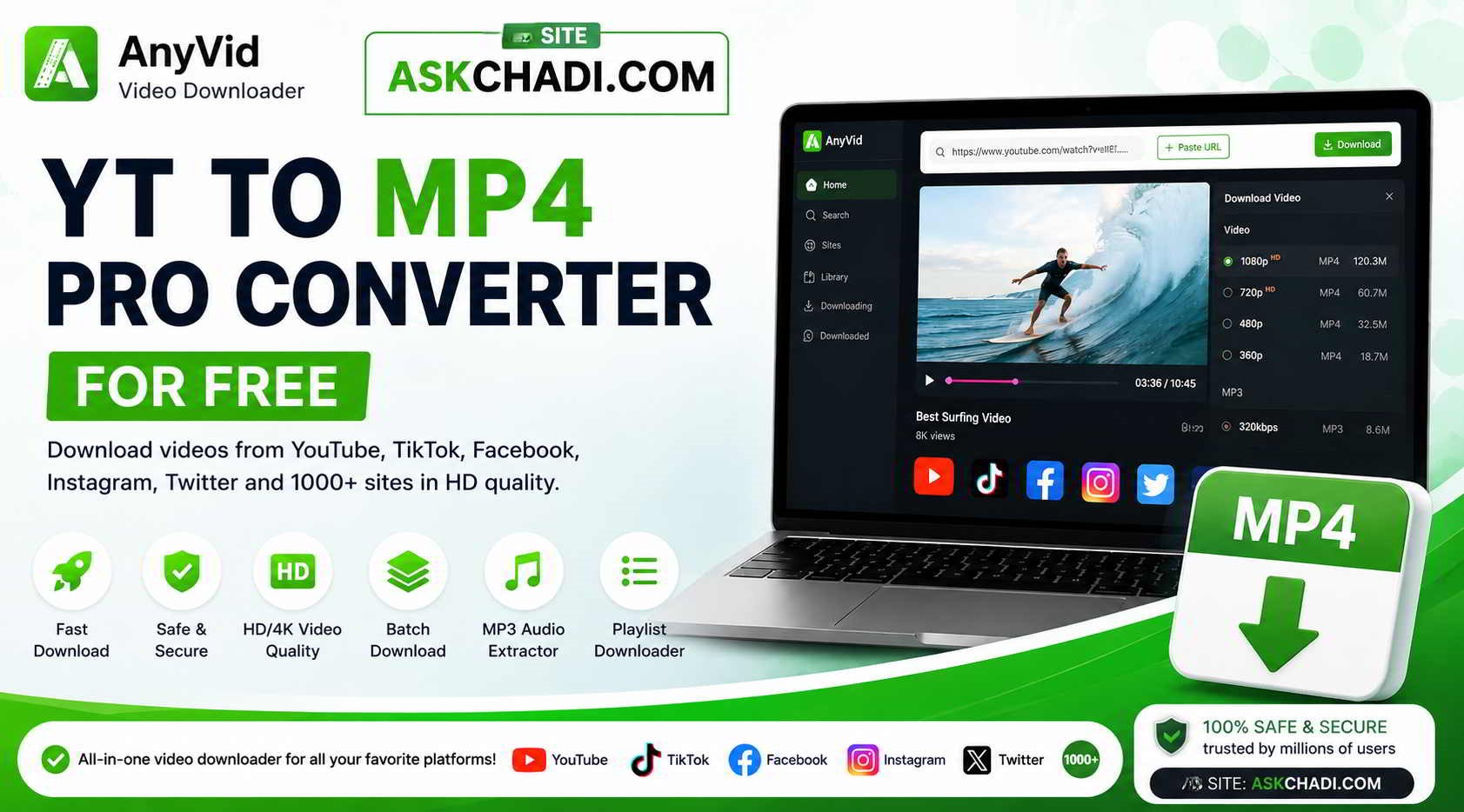 YT TO MP4 PRO FOR FREE