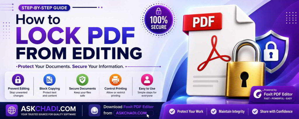 How to lock pdf from editing banner