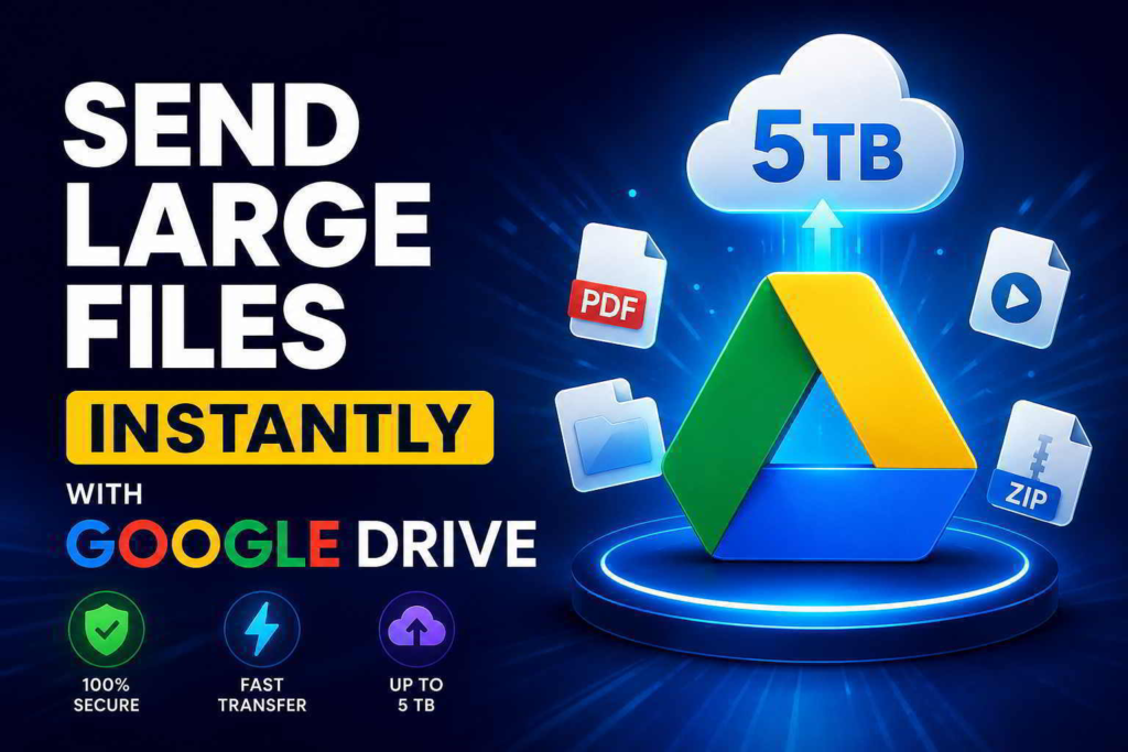 how to send a large file with google drive