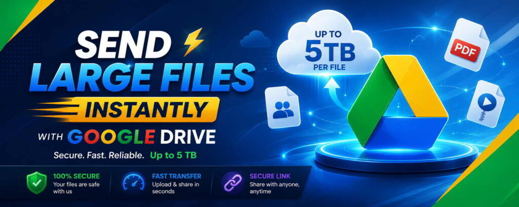 how to send a large file with google drive banner