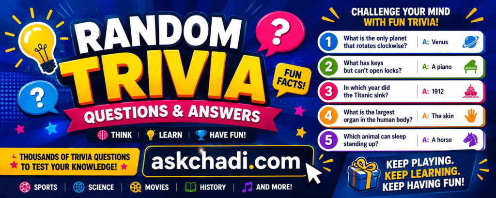 Random Trivia Questions and Answers banner