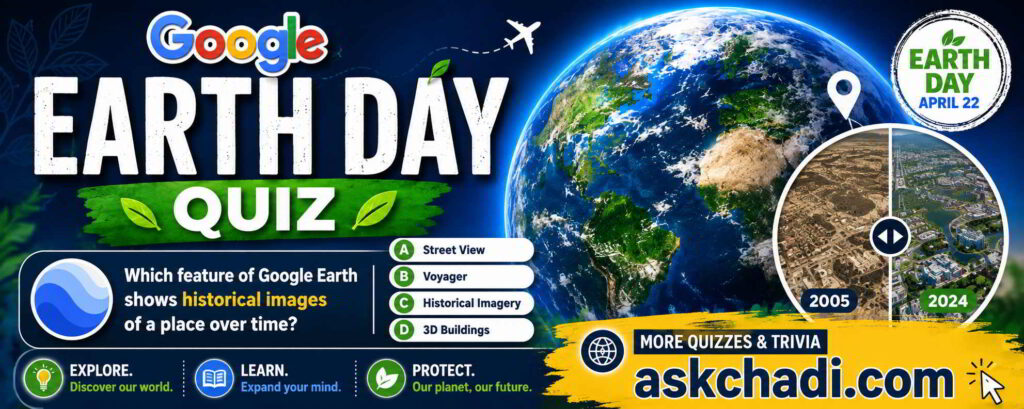 google earth day quiz banner