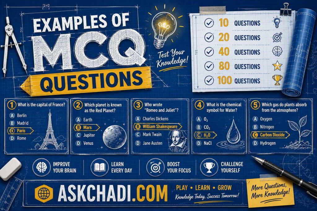 examples of MCQ questions banner